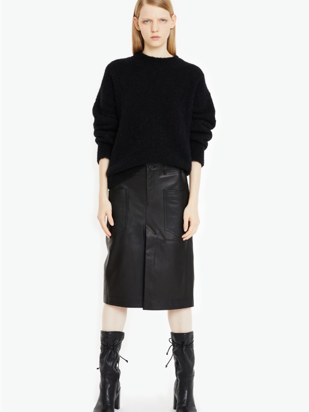 Petar Petrov Vienna RIMA Lamb leather Black Skirt NWT